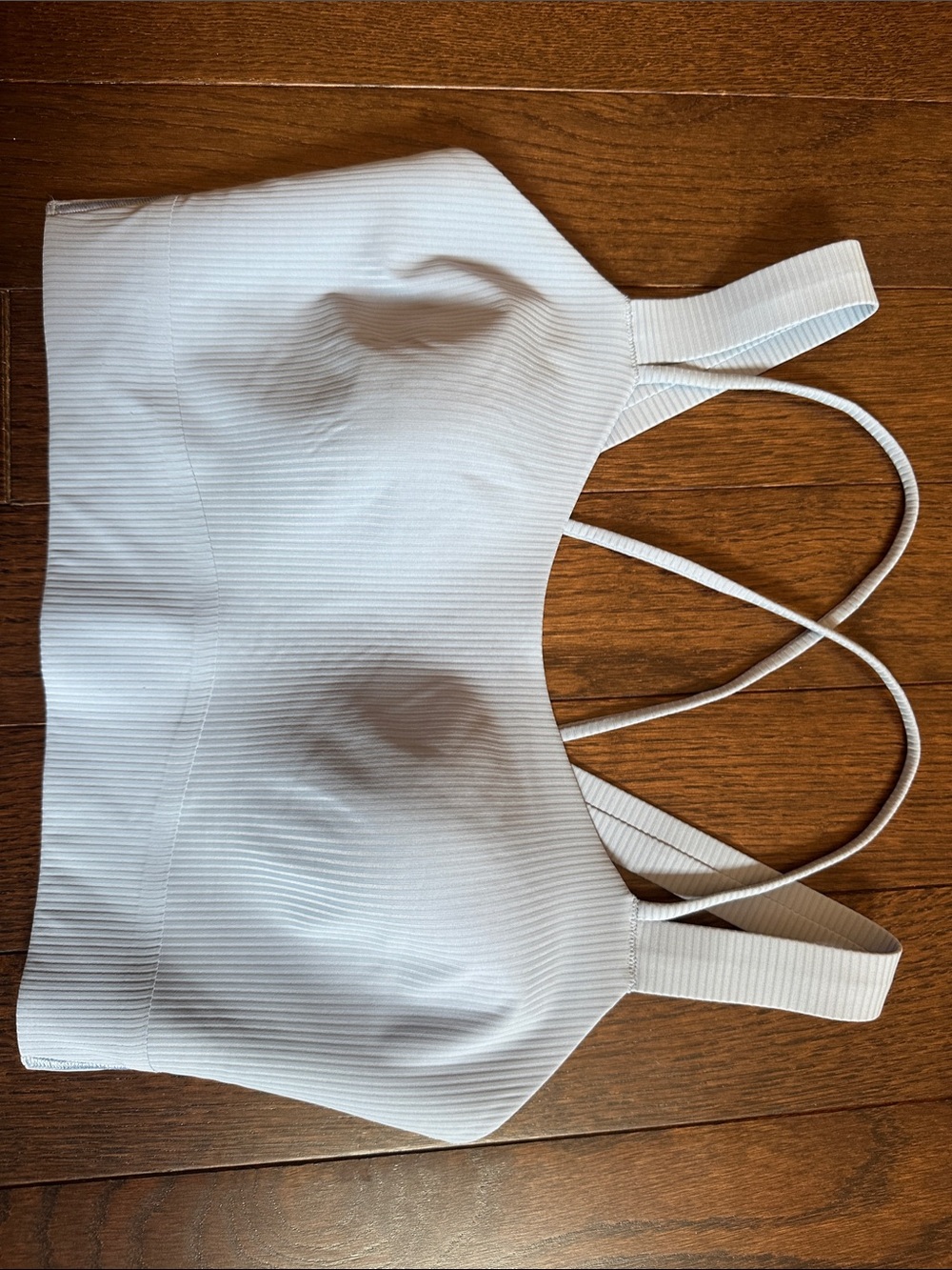Lululemon Ribbed Strappy Sports Bra Light Blue Size 8